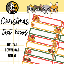 Load image into Gallery viewer, Christmas Text Boxes | DIGITAL DOWNLOAD ONLY