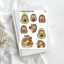 Load image into Gallery viewer, Fruit Hedgehog | Vinyl Character Sticker Sheet