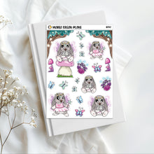 Load image into Gallery viewer, Magical Forest Bunny | Vinyl Character Sticker Sheet