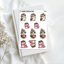 Load image into Gallery viewer, Winter Owl | Vinyl Character Sticker Sheet