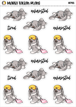 Load image into Gallery viewer, Exhausted Bunny | Vinyl Character Sticker Sheet