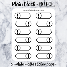 Load image into Gallery viewer, Exclamation Mark Boxes | Foiled Sheet