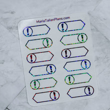 Load image into Gallery viewer, Exclamation Mark Boxes | Foiled Sheet