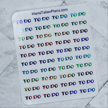 Load image into Gallery viewer, TO DO stickers | Foiled Sheet