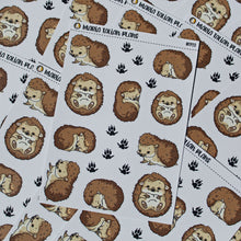 Load image into Gallery viewer, Hedgehog | Vinyl Character Sticker Sheet