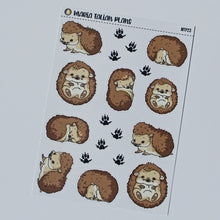 Load image into Gallery viewer, Hedgehog | Vinyl Character Sticker Sheet