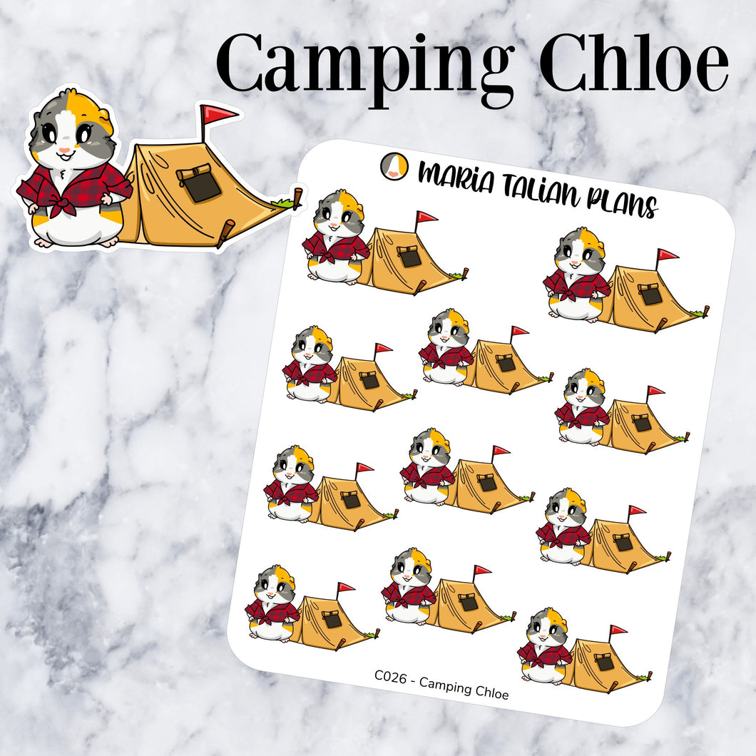 Camping Chloe | Guinea Pig Stickers