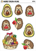 Load image into Gallery viewer, Fruit Hedgehog | Vinyl Character Sticker Sheet
