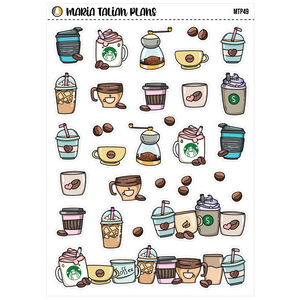 Coffee Mugs Deco | Vinyl Deco Sticker Sheet