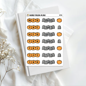 Halloween Headers | Vinyl Deco Sticker Sheet