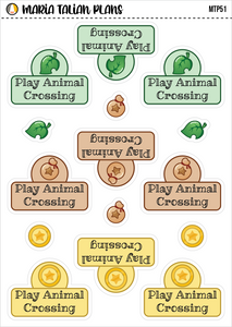Animal Crossing Labels | Vinyl Deco Sticker Sheet