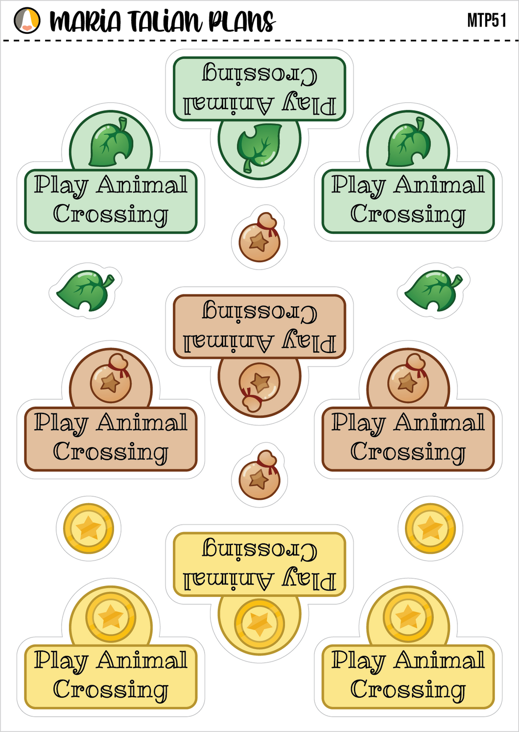 Animal Crossing Labels | Vinyl Deco Sticker Sheet