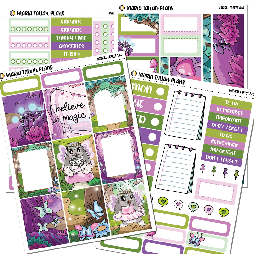Vertical Weekly Kit - Magical Forest