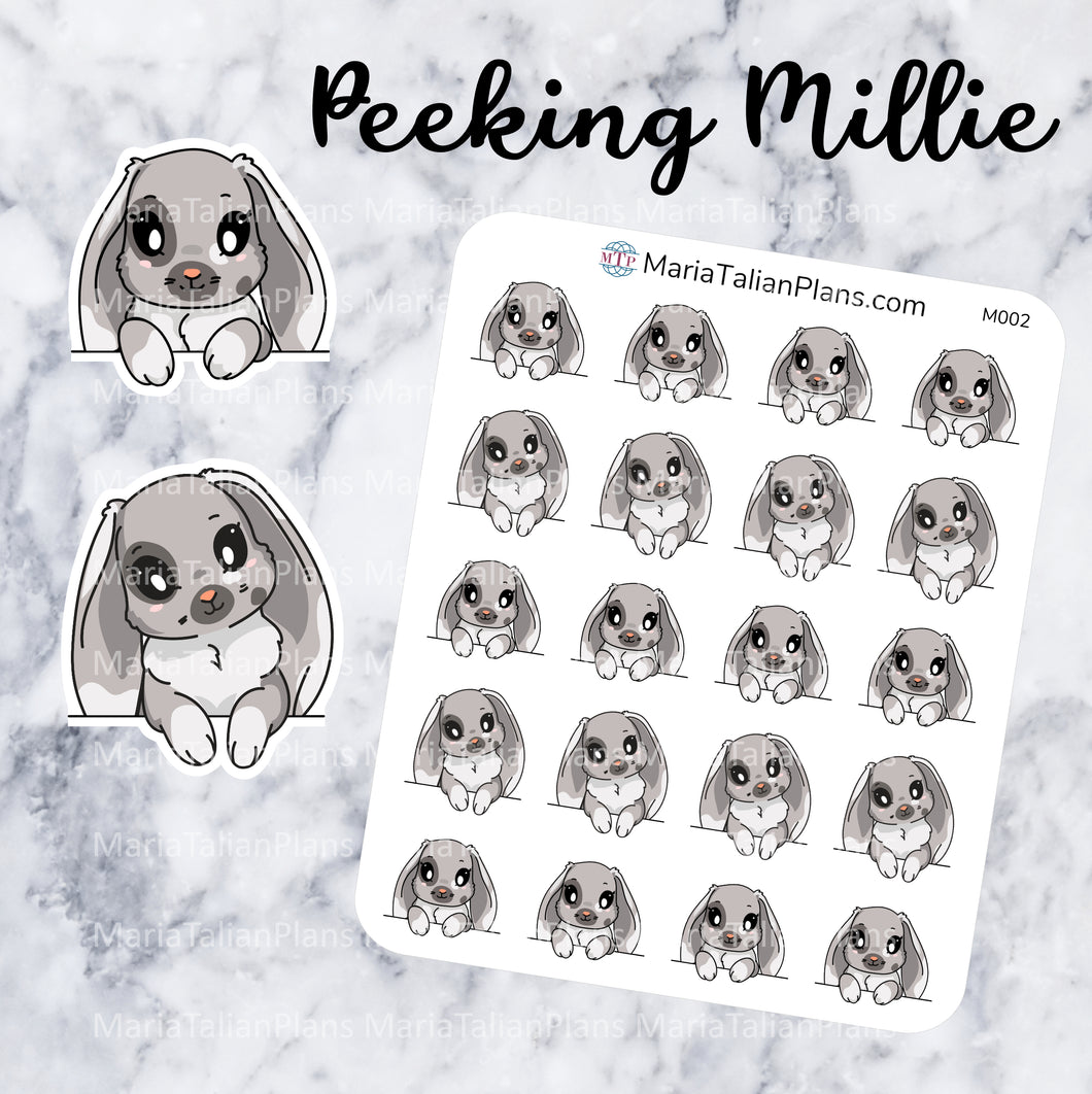 Peeking Millie | Bunny Stickers