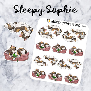 Sleepy Sophie | Cat Stickers
