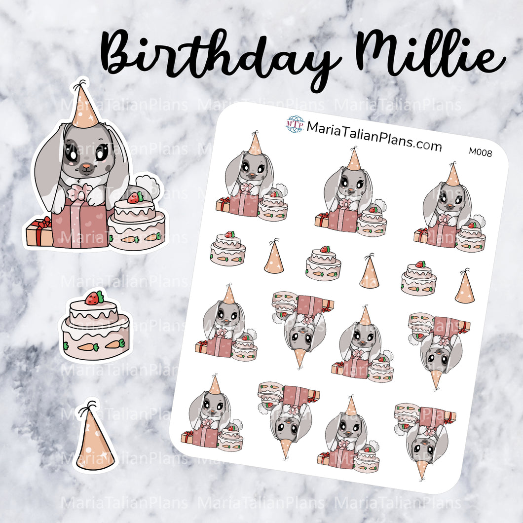 Birthday Millie | Bunny Stickers