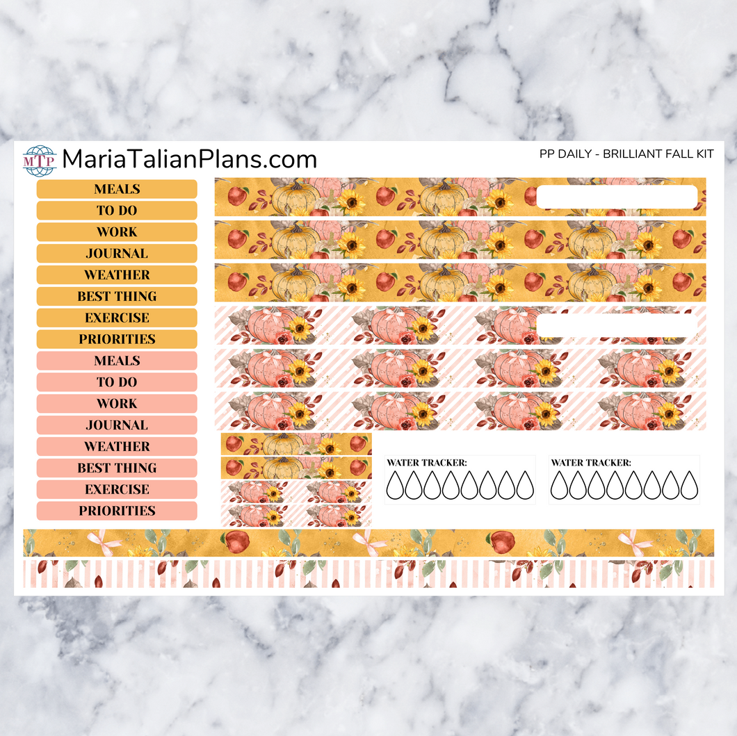 Passion Planner Daily Sticker Kit - Brilliant Fall