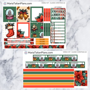 Passion Planner Weekly Sticker Kit - Classic Christmas