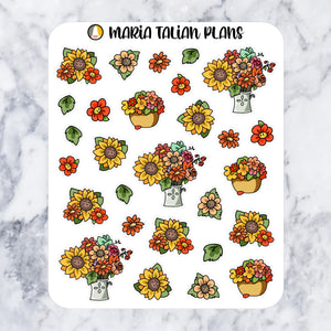Fall Flowers | Doodle Stickers