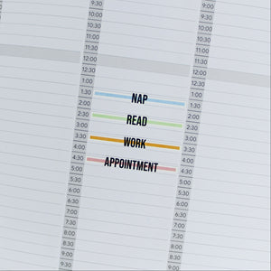TV | Daily Text Labels | Passion Planner