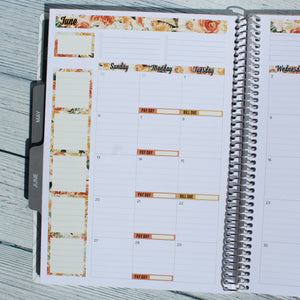 Amplify Planner Monthly kit - Warm Elegant Florals