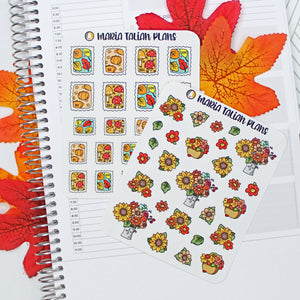 Fall Flowers | Doodle Stickers