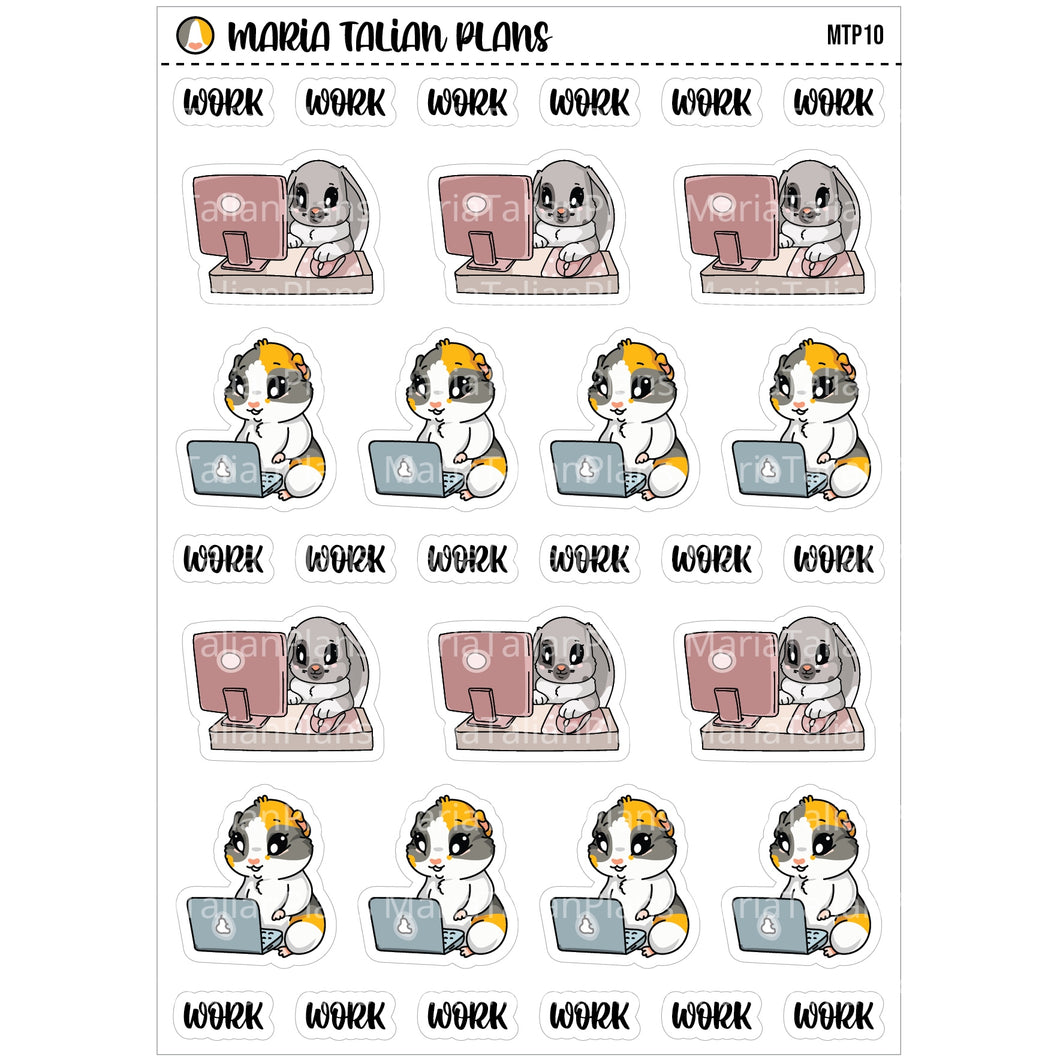 Working | Vinyl Character Sticker Sheet