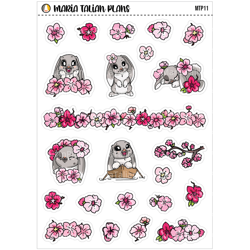 Cherry Blossoms | Vinyl Character Sticker Sheet