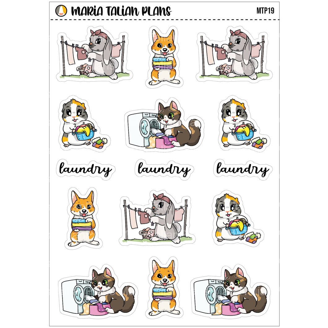 Laundry | Vinyl Character Sticker Sheet