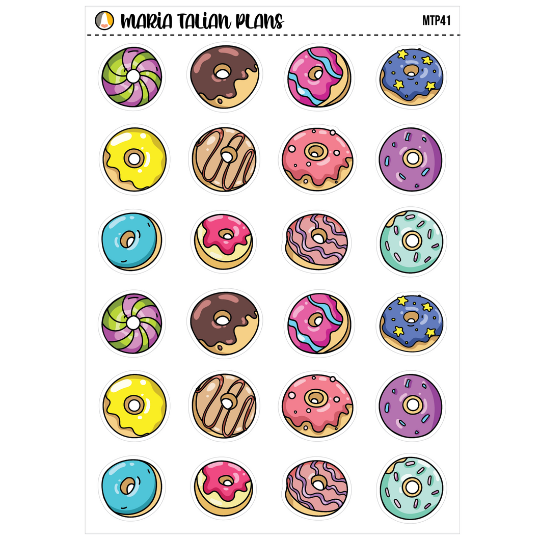 Doughnuts | Vinyl Deco Sticker Sheet