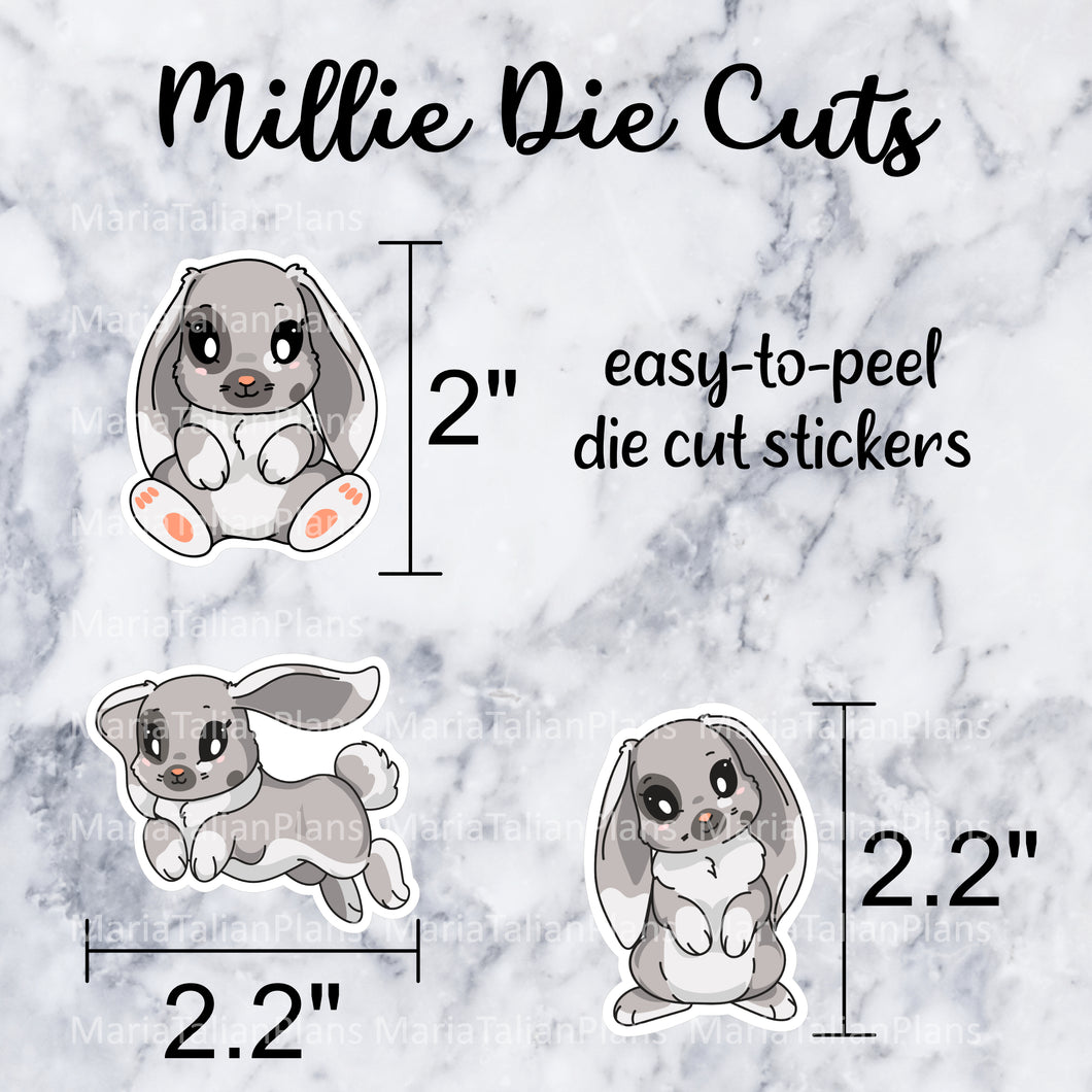 Millie Die Cut Stickers | Pack of 3