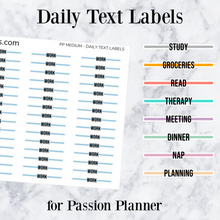Load image into Gallery viewer, Snack | Daily Text Labels | Passion Planner

