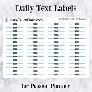 Vacuum | Daily Text Labels | Passion Planner