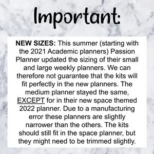 Passion Planner Weekly Sticker Kit - New Year's