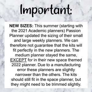 Passion Planner Weekly Sticker Kit - Yellow Poppies