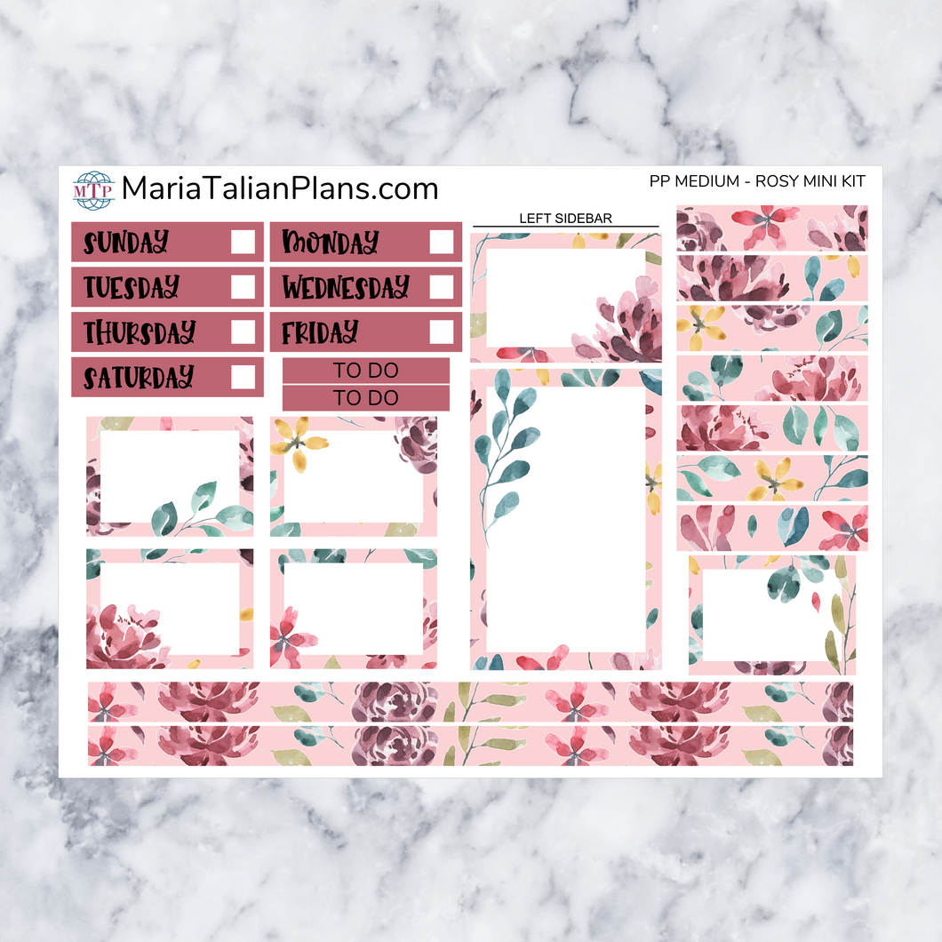 Passion Planner Weekly - Rosy Mini Kit