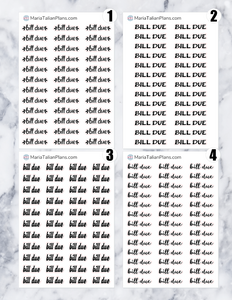 Bill Due | Script Stickers