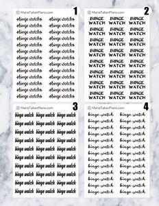 Binge Watch | Script Stickers