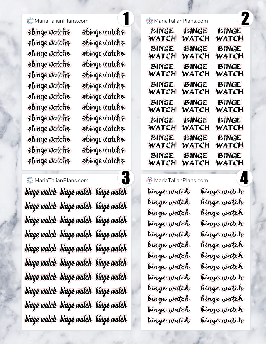 Binge Watch | Script Stickers