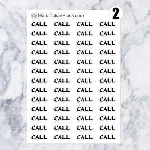 Call | Script Stickers