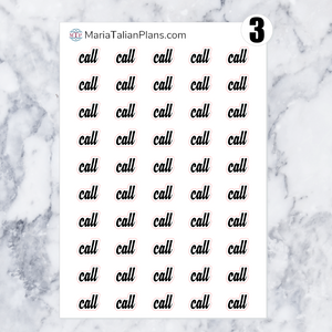 Call | Script Stickers
