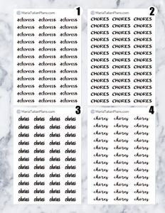 Chores | Script Stickers