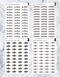 Coffee | Script Stickers