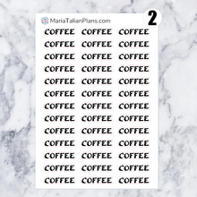 Load image into Gallery viewer, Coffee | Script Stickers
