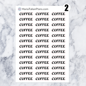 Coffee | Script Stickers