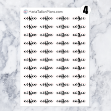 Load image into Gallery viewer, Coffee | Script Stickers
