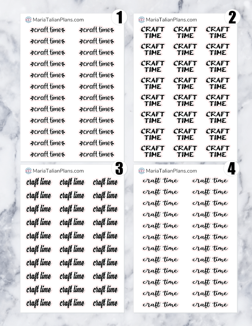 Craft Time | Script Stickers