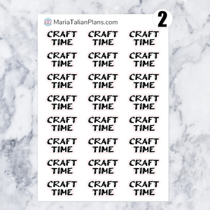 Craft Time | Script Stickers