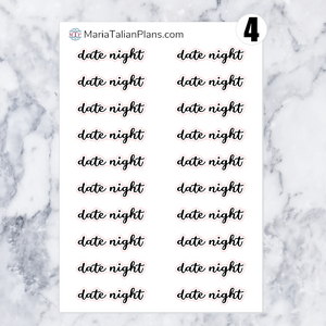 Date Night | Script Stickers