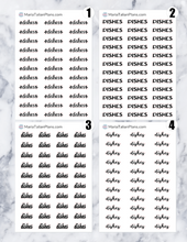 Load image into Gallery viewer, Dishes | Script Stickers
